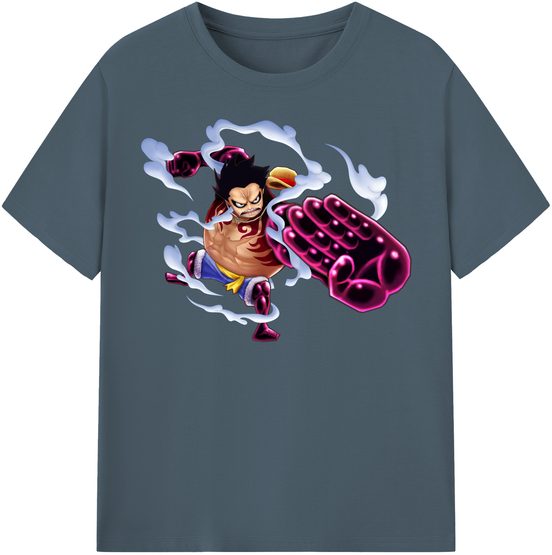 ワンピース モンキー・D・ルフィ ONE PIECE Monkey D. Luffy 綿100％半袖Tシャツ（フロントプリント）